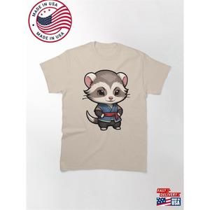 Cute Ninja Ferret Classic T-Shirt Unisex